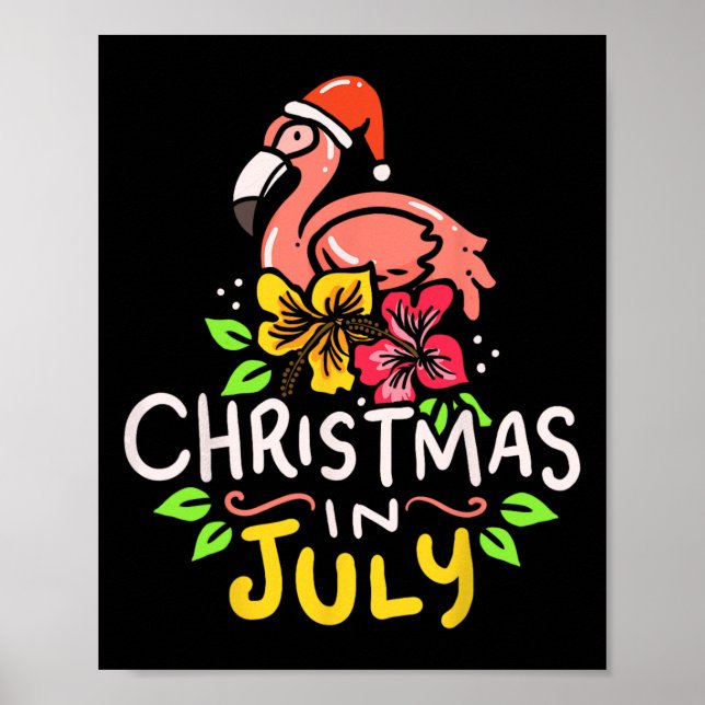 Christmas In July Santa Claus Surf  Poster (Front)