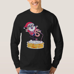 Christmas In July Santa Flamingo Xmas Summer Hawai T-Shirt