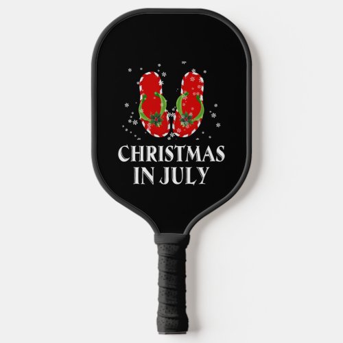 Christmas In July Santa Flip Flop Summer Xmas Gift Pickleball Paddle