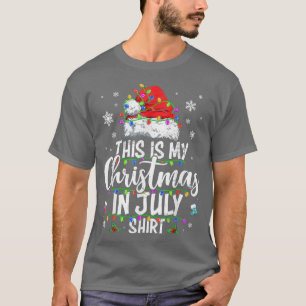 Christmas in July  Santa Hat Summer Beach Vacation T-Shirt