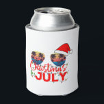 Christmas in July Santa Hat Sunglasses Beach Can Cooler<br><div class="desc">Christmas in July Santa Hat Sunglasses Beach</div>
