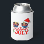 Christmas in July Santa Hat Sunglasses Beach Can Cooler<br><div class="desc">Christmas in July Santa Hat Sunglasses Beach</div>