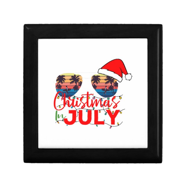 Christmas in July Santa Hat Sunglasses Beach Gift Box (Front)