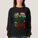 Christmas In July Santa Hat Sunglasses  Santa Surf Sweatshirt