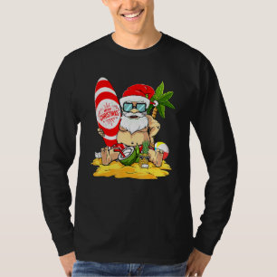 Christmas In July Santa Hawaiian Surfing For Summe T-Shirt