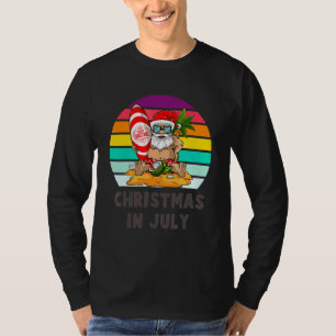 Christmas In July   Santa Summer Beach Vacation 2 T-Shirt