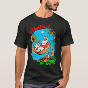 Christmas In July   Santa Summer Beach Vacation 3 T-Shirt
