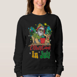 Christmas In July Santa Summer Vacation Beach Sweatshirt