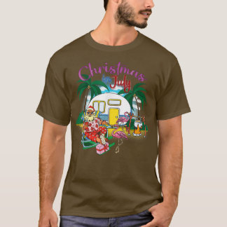 Christmas In July Santa Vacation Funny Vintage  T-Shirt