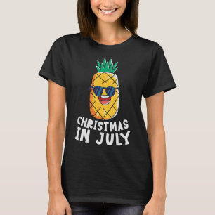 Christmas In July Shirt Funny Pineapple Summer Xma