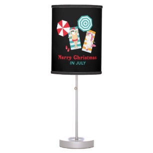 Christmas In July Shirt, Merry Xmas In July  Table Lamp
