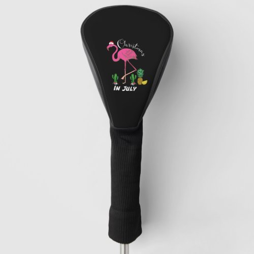 Christmas In July Shirts Flamingo Gifts for Girls Golf Head Cover