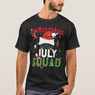 Christmas In July Squad Birthday Party Hawaiian Va T-Shirt