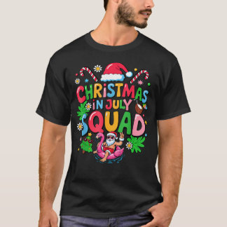 Christmas In July Squad Funny Summer Vacation T-Shirt