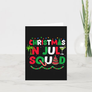 Christmas In July Squad Funny Summer Xmas 1  Card