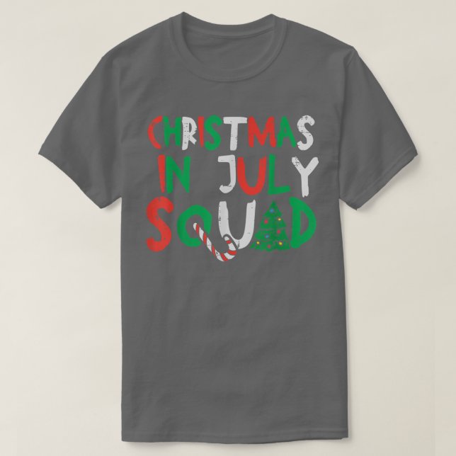 Christmas In July Squad Funny Summer Xmas Men Wome T-Shirt (Design Front)