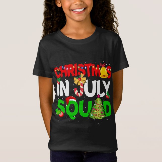 Christmas In July Squad Funny Summer Xmas T-Shirt (Front)