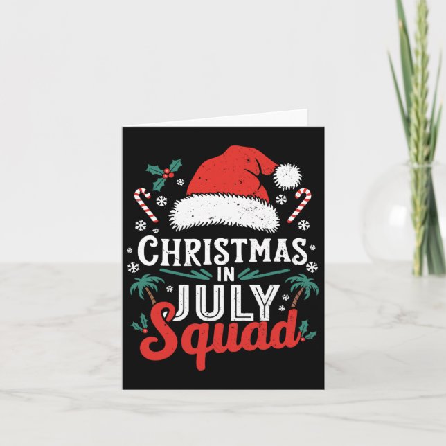 Christmas In July Squad Shirt Family Vacation Summ Card (Front)