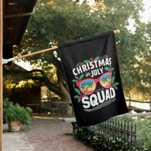 Christmas In July Squad Sunglasses Summer Beach House Flag