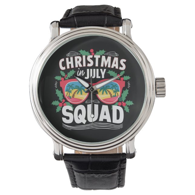 Christmas In July Squad Sunglasses Summer Beach Watch (Front)