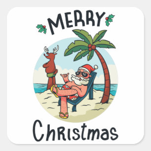 Christmas in July Square Sticker
