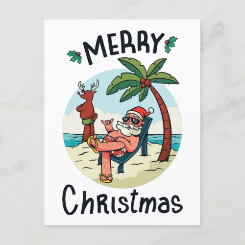 Christmas in July Square Sticker Postcard