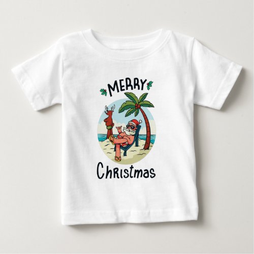 Christmas in July Square Sticker Postcard Baby T_Shirt