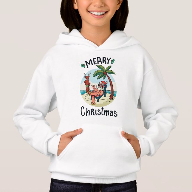 Christmas in July Square Sticker Postcard Hoodie (Front)