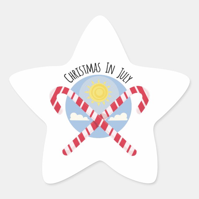 Christmas in July Star Sticker (Front)