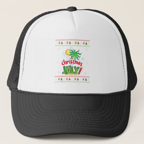 Christmas In July Summer Beach Vacation  Trucker Hat
