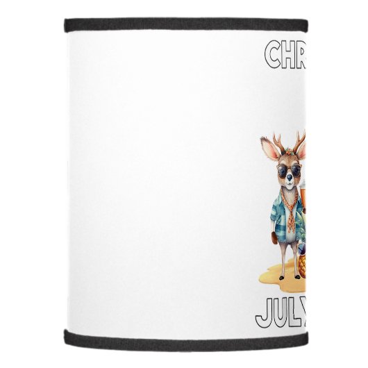 Christmas in July Summer Beach Vacation Xmas Ugly  Lamp Shade (Left)