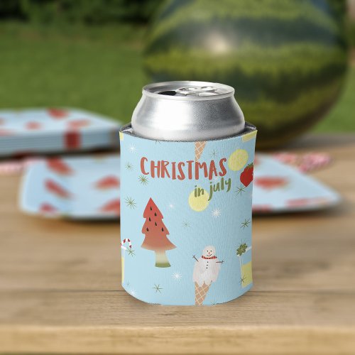 Christmas In July Summer Can Cooler