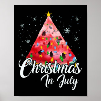 Christmas In July Summer Design Melon Christmas Poster