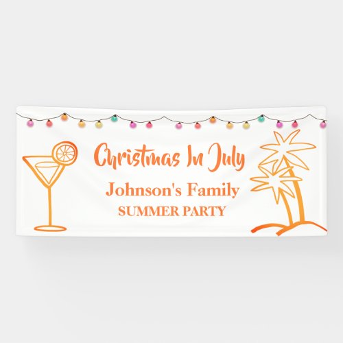 Christmas In July Summer Party  Banner