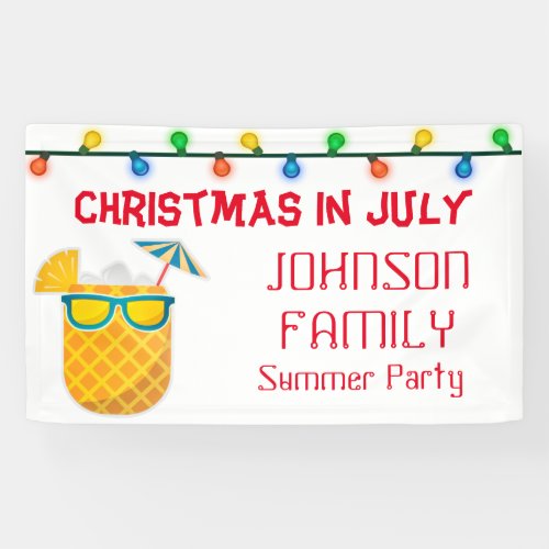 Christmas In July Summer Party   Banner