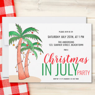Christmas in July Summer Party Invitation