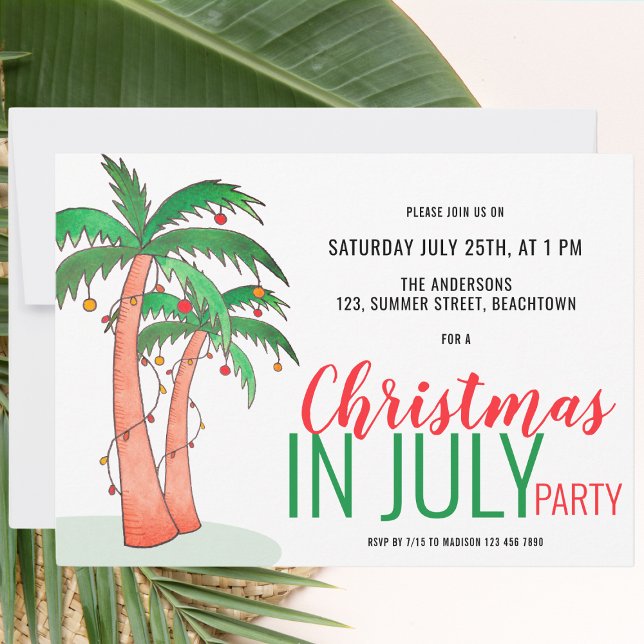 Christmas in July Summer Party Invitation (Creator Uploaded)