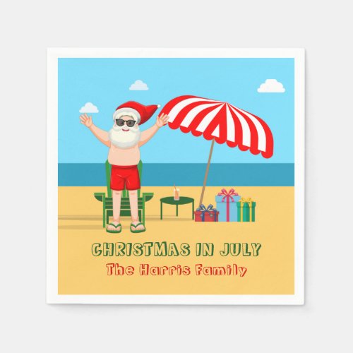 Christmas in July Summer Santa Claus Beach Party