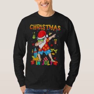 Christmas In July  Summer Santa Surfing Beach Vaca T-Shirt