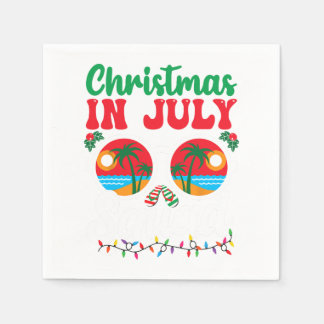 Christmas In July Summer Watermelon Xmas Tree Men Napkins