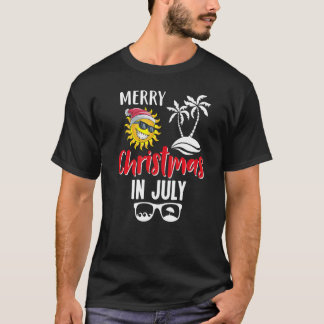 Christmas In July Sun Summer Xmas Santa T-Shirt