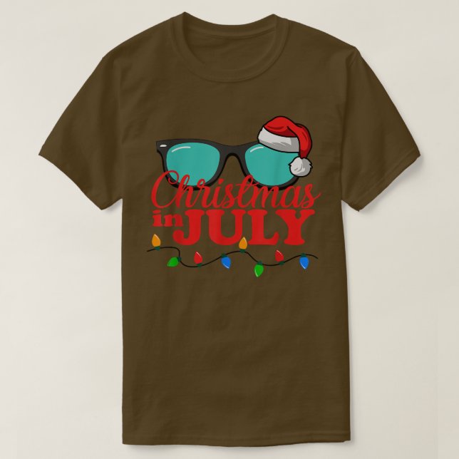 Christmas in July  Sunglasses Beach Summer Vacatio T-Shirt (Design Front)