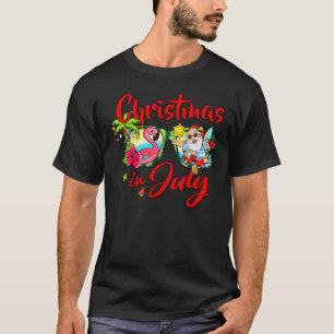 Christmas In July Sunglasses Santa Watermelon Xmas T-Shirt