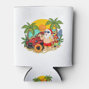 Christmas In July Tee Funny Santa Summer Beach Can Cooler