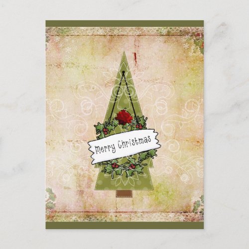 Christmas in July tree Holiday Postcard