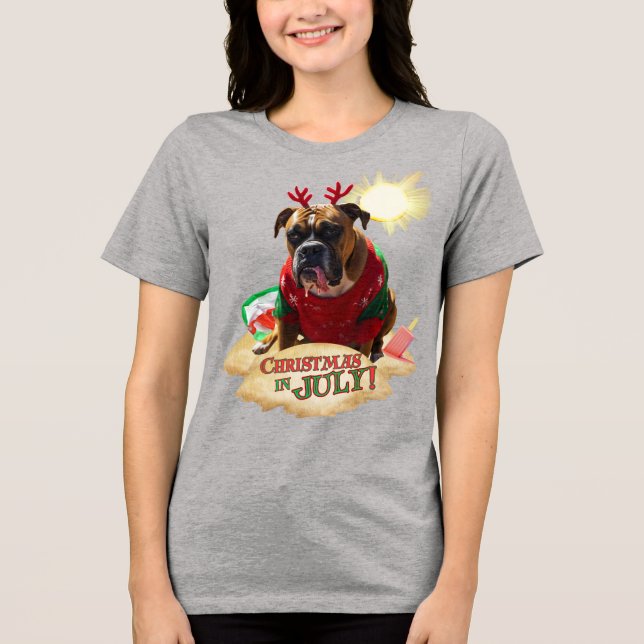 Christmas in July! Tri-Blend Shirt (Front)