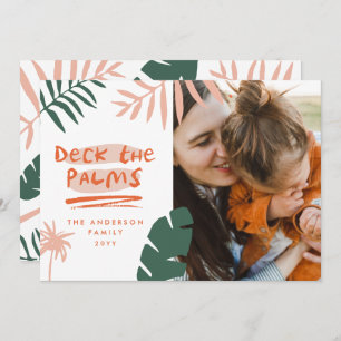 Christmas in july tropical palm tree modern photo holiday card