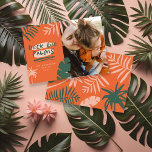 Christmas in july tropical palm tree modern photo  holiday card<br><div class="desc">Christmas in july tropical palm tree modern contemporary photo holiday card design.</div>