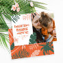 Christmas in july tropical palm tree modern photo  holiday card