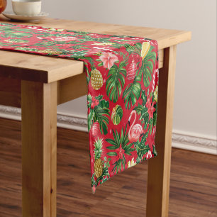 Christmas in July Tropical Pattern Short Table Runner